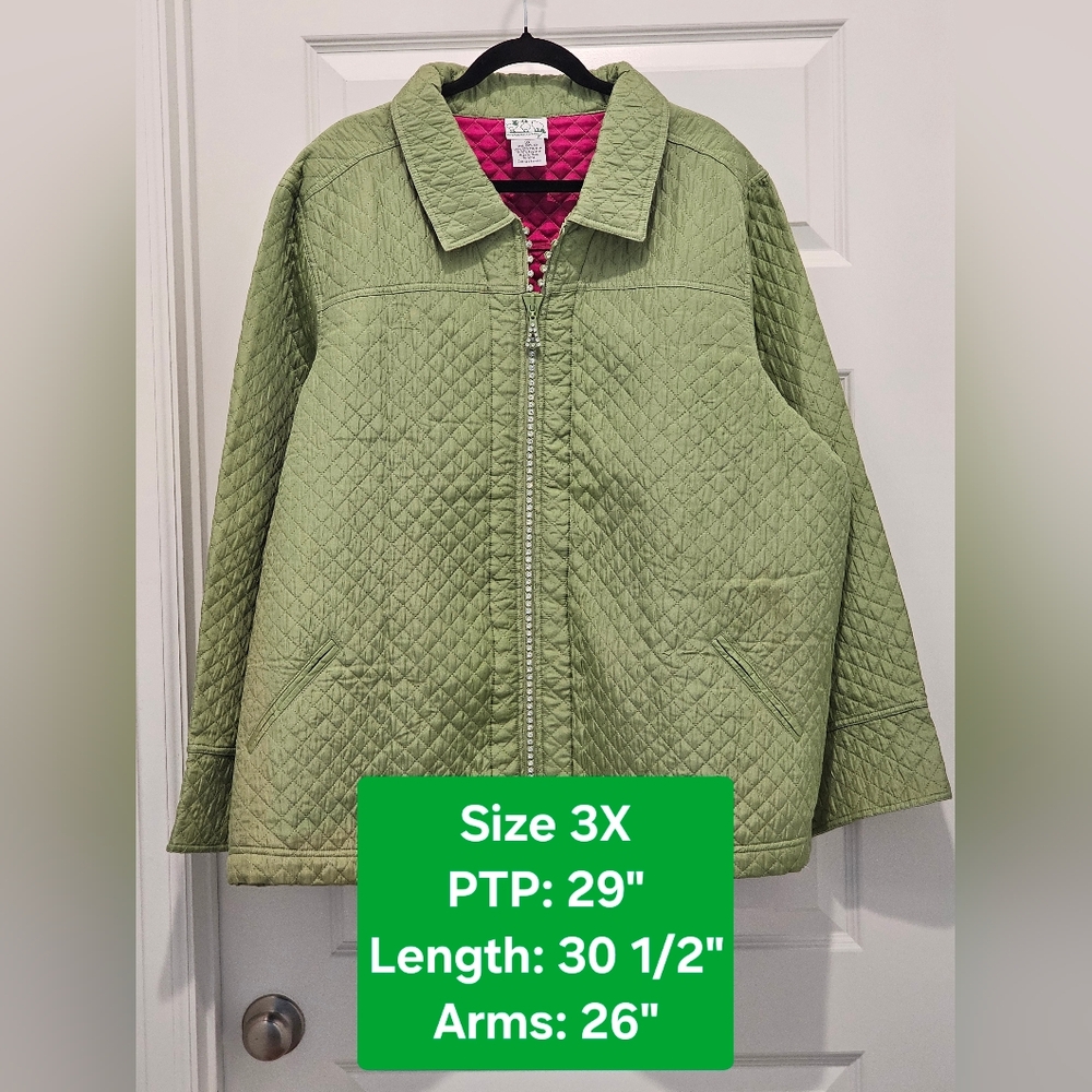 The Quacker Factory Quilted Jacket, GUC, Size 3X
